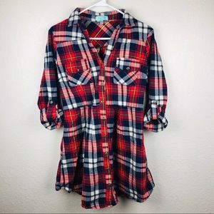 Sugarmint Red Flannel Dress